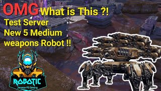 #warrobots Test server the first look on the new robot with 5 medium wepons  !! and the New Titan