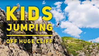 Kids Cliff Jumping [Causey Reservoir]