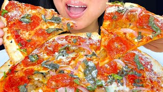 EXTRA CRISPY PIZZA WITH HOT HONEY | ONE BITE EVERYONE KNOWS THE RULES! | ASMR | EATING SOUNDS