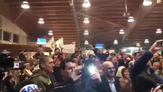 Salvini arriva a Palazzago Bergamo 150220