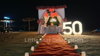 Beach side decoration for Bday | Candle Light Dinner Goa, Calangute, Baga | Little Star Celebration