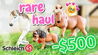 I Spent $500 on SCHLEICH Horses! RARE Unboxing!