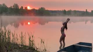 08.05.2022, +6, 5:30, beautiful sunrise, swimming in cold water, закаливание