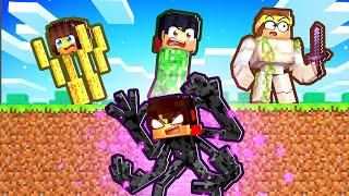 3 CAÇADORES vs 1 SPEEDRUNNER mas somos MONSTROS no Minecraft