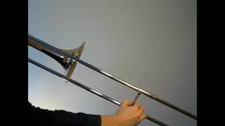 Learn to play F major scale on trombone