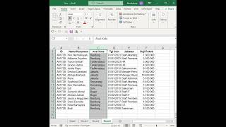 2 Cara memindahkan KOLOM di excel  #latihanexcel #excel #excelindonesia