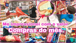 COMPRAS DO MÊS! Quanto gastei? + Organizando as compras  #vlogmas18