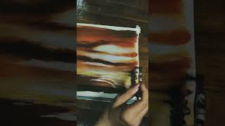 Pintura acrílica - por do sol #shorts