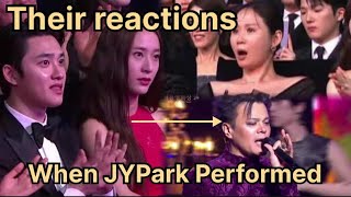 Stars And Netizens Reactions to J.Y.Parks Performance | At 2023 Annual Blue Dragon Film Awards #kpop