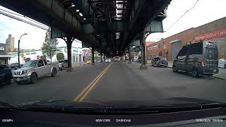 Last minute lane change - biker runs red light - stop sign right of way  - Viofo A139 PRO #20241012