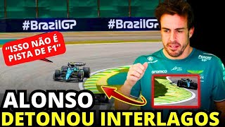 FERNANDO ALONSO DETONA ESTADO DA PISTA DE INTERLAGOS - ÚLTIMAS NOTÍCIAS DA F1 HOJE - RESSACA F1