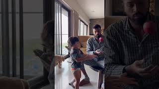 hardik pandya playing with his son | #hardikpandya #youtubeshorts