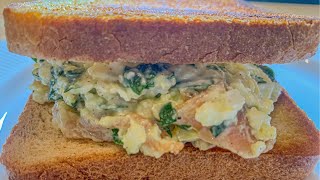 Salmon Egg And Spinach Sandwich Recipe - BEST EVER