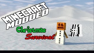 Minecraft | Modded Christmas Survival | Ep#1 Building The House