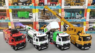 Unboxing Of Metal Diecast Trucks Of Fire Truck, Sprinkler Truck, Road Sweeper Truck, Crane Truck