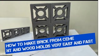 How to Make Brick From Cement And Wood Molds Very Easy And Fast (2) //480p Nev #technology #कारखाने