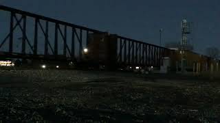 BNSF mixed freight in Moorhead MN Eastbound