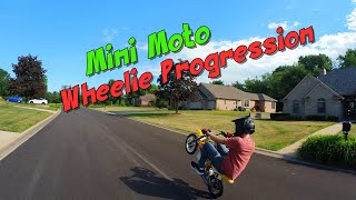 Mini moto Wheelie progression.