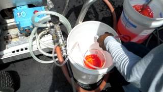 Pressure washer downstream Detergent/Chemical Injector Output Testing