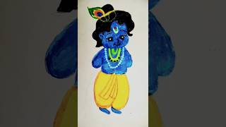 cutest krishna ji drawing 🙏❤️✨🤩😘 #shortvideo #krishna