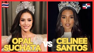 Batalla entre Miss Tailandia Universo 2024 y Miss República Dominicana Universo 2024.