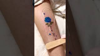 Color Rose Tattoo || Heart Block Tattoos || ArtistUV #tattoo #shortsvideo #girltattoo