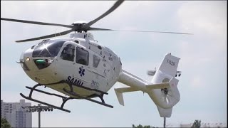 Eurocopter EC135 : SAMU landing and takeoff