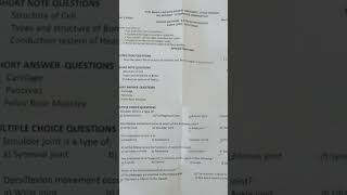 Anatomy question paper 2023#Bsc.Nursing first year#shorts#Youtubeshorts#