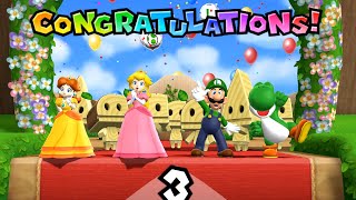 Mario Party 9 Step it Up - Every body Won - Daisy vs Peach vs Luigi vs Yoshi