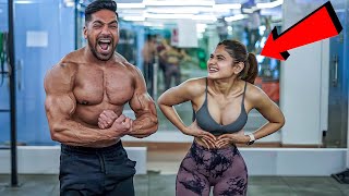 CAN SHE SURVIVE MY BRUTAL CHEST WORKOUT (SHOCKING STRENGTH)