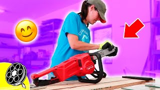 Mom tries to use a Chainsaw