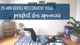 25-min Gentle Restorative Yoga (that is perfect for spoonies)