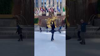 first outdoor skate of this season! ⛸️ #iceskating #rockefeller #figureskating