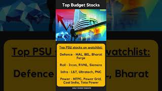 Top PSU stocks on watchlist.