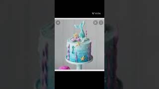 simple mermaid cake #viral #cake #short video