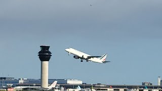 Air France ERJ-190 Flight AF1669 Departing To Paris Charles De Gaule From Manchester Airport