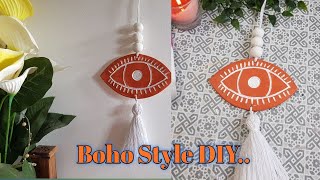 Easy BOHO Style DIY I BOHO Art With Clay I Lucky Eye I My DIY Diaries