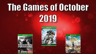 What New Games are Releasing on Xbox in October 2019