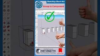 🔷 SketchUp Short - 92, Group to Component