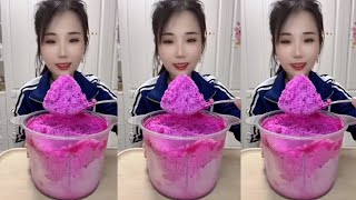 🧊❄️🥶Mukbang ice/shaved ice/crushed hard ice/ice in blender/ice Asmr/sound crunchy