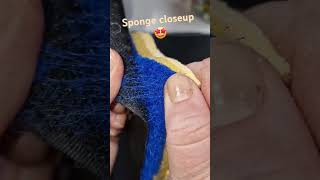 2107#asmr #sponge #scrub #velcro #closeup #messy #crunchy #sticky #REQUEST #satisfying