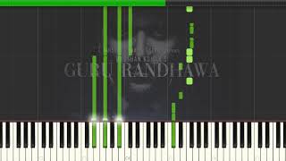 BLACK | Guru Randhawa | Slow Easy Piano Tutorial | MIDI | Instrumental | Synthesia | Tarun S Dhiman