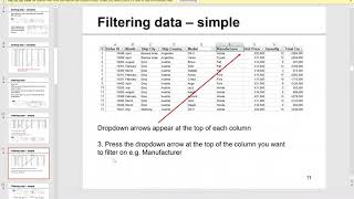 Sorting, Filtering and Subtotal