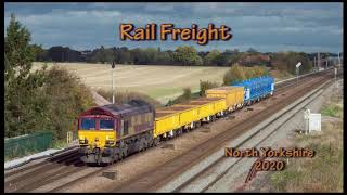 Rail Freight workings at Colton Junction in North Yorkshire on 22-October-2020 [5 mins]