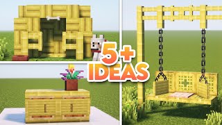 Minecraft: 5+ Clever ideas and Build Hacks with BAMBOO!