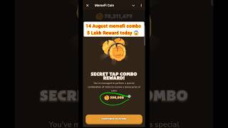 14 August  (Level 1-13) Memefi Secret Reward Combo |Memefi 5,000,00 Coins Code Memefi Code #Memefi