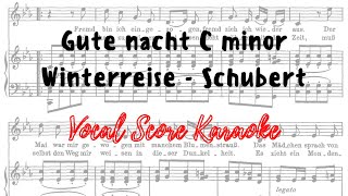 Gute Nacht in C minor Winterreise Vocal Score / Karaoke