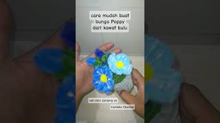 DIY bunga Poppy dari kawat bulu #pipecleanerflower #idekerajinan #diy