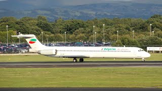 Maddog | AMAZING SOUND! | Bulgarian Air Charter MD-82 takeoff from Manchester Airport