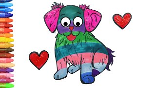 Dibujar y Colorea | Dibujos Para Niños | Aprender Colores 🎨 | El Perro